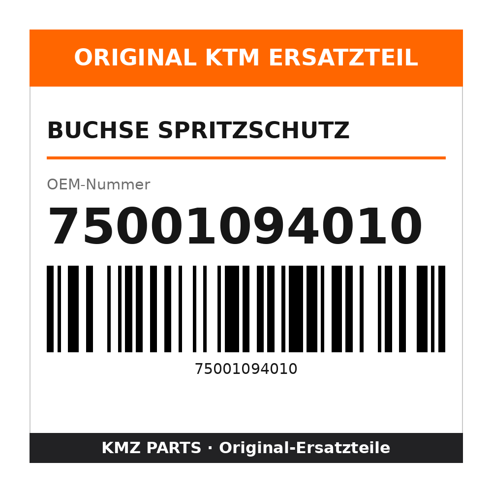 KTM Buchse Spritzschutz 75001094010