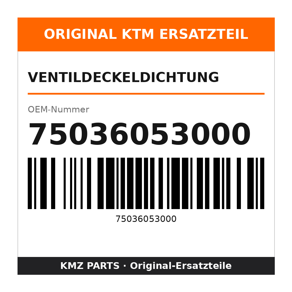 KTM Ventildeckeldichtung 75036053000