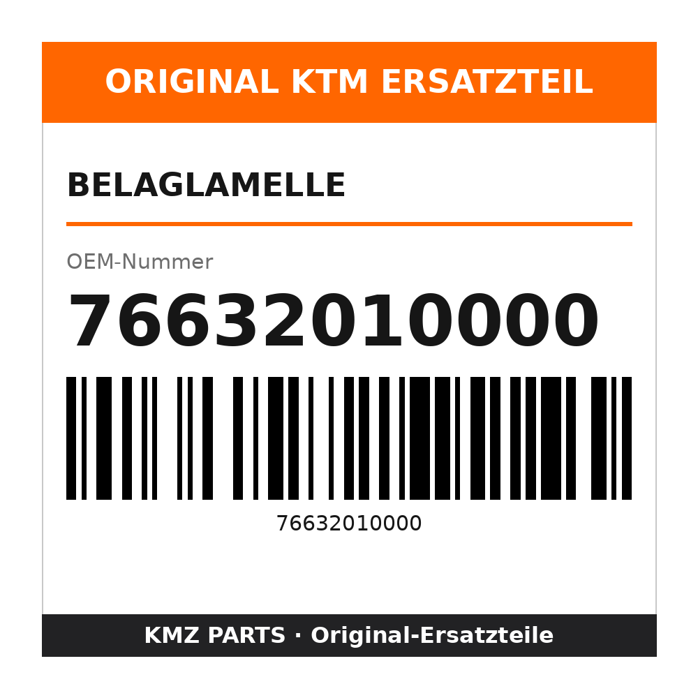 KTM Belaglamelle 76632010000