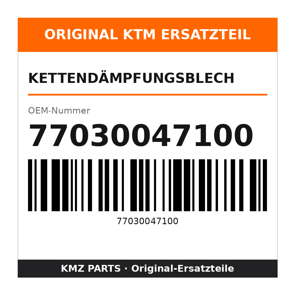 KTM Kettendämpfungsblech 77030047100