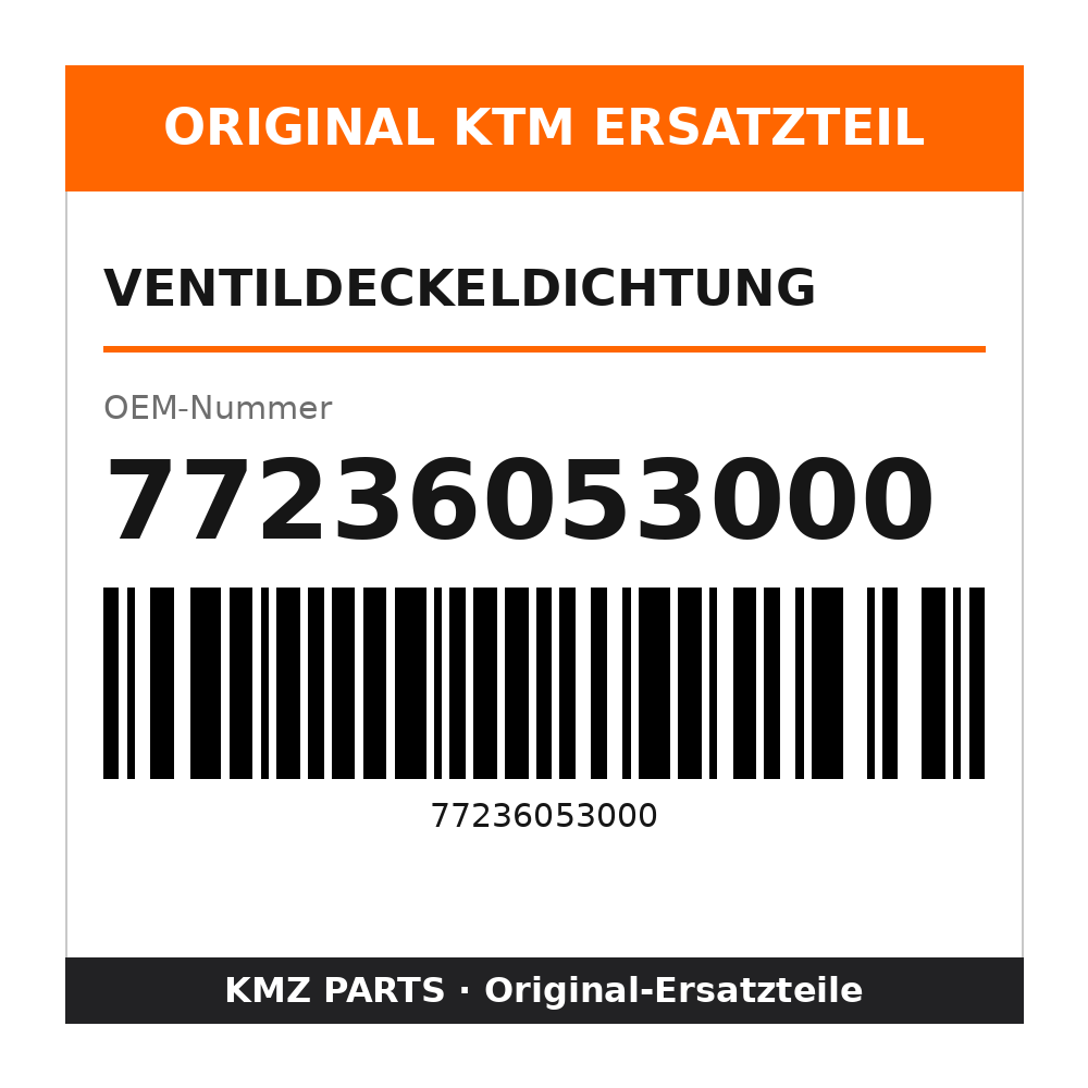 KTM Ventildeckeldichtung 77236053000