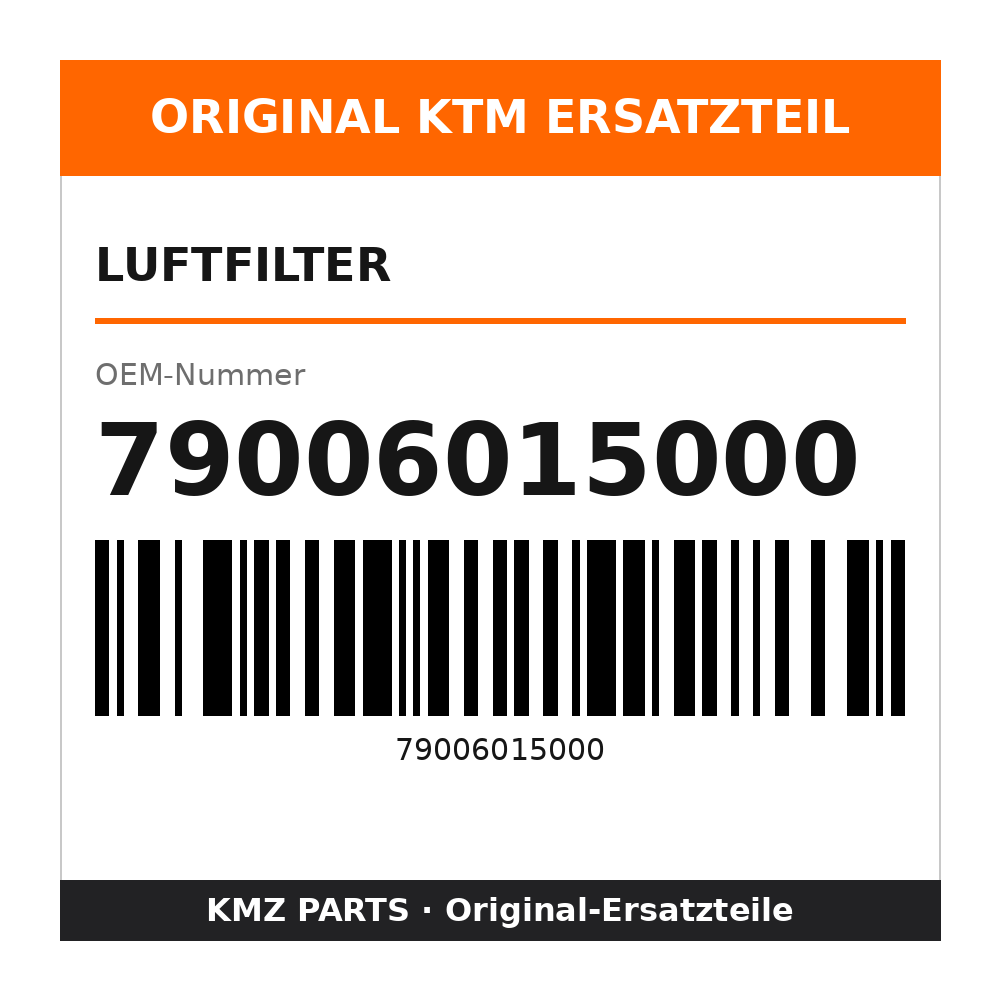 KTM Luftfilter 79006015000