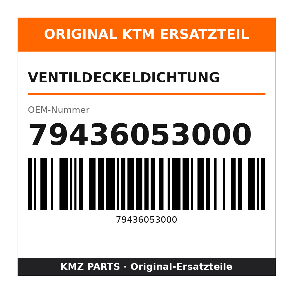 KTM Ventildeckeldichtung 79436053000