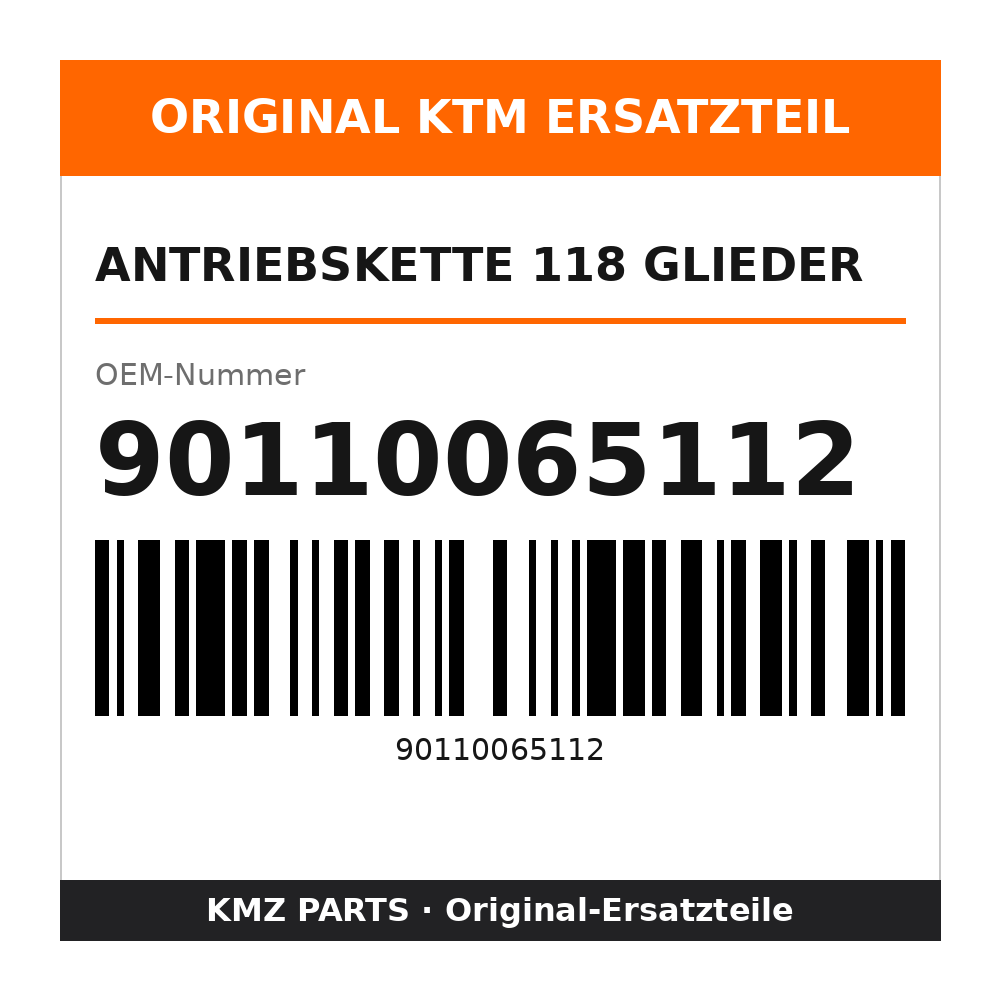 KTM Antriebskette 118 Glieder 90110065112