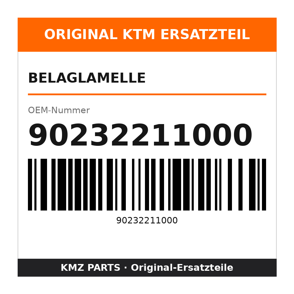KTM Belaglamelle 90232211000