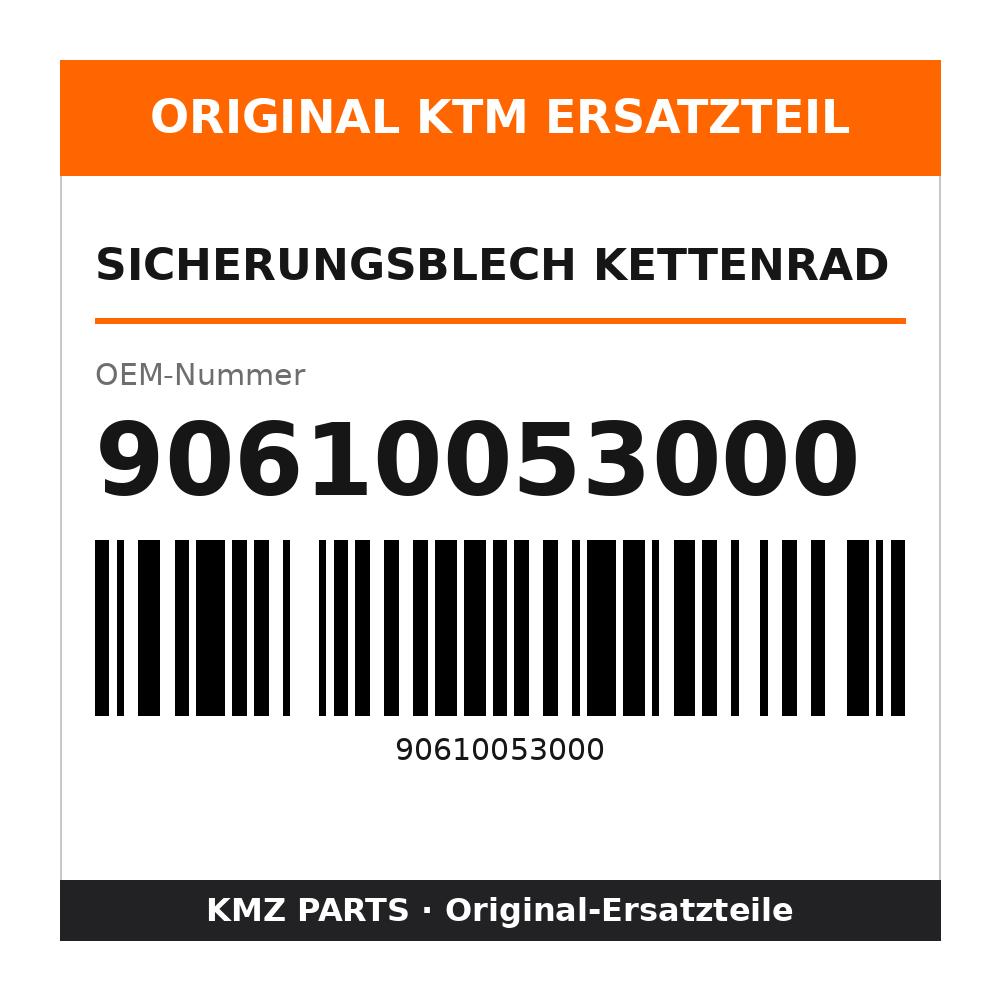 KTM Sicherungsblech Kettenrad 90610053000