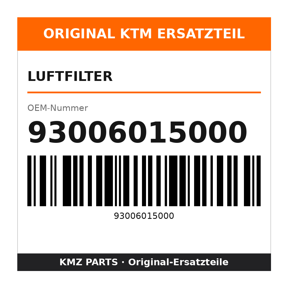 KTM Luftfilter 93006015000