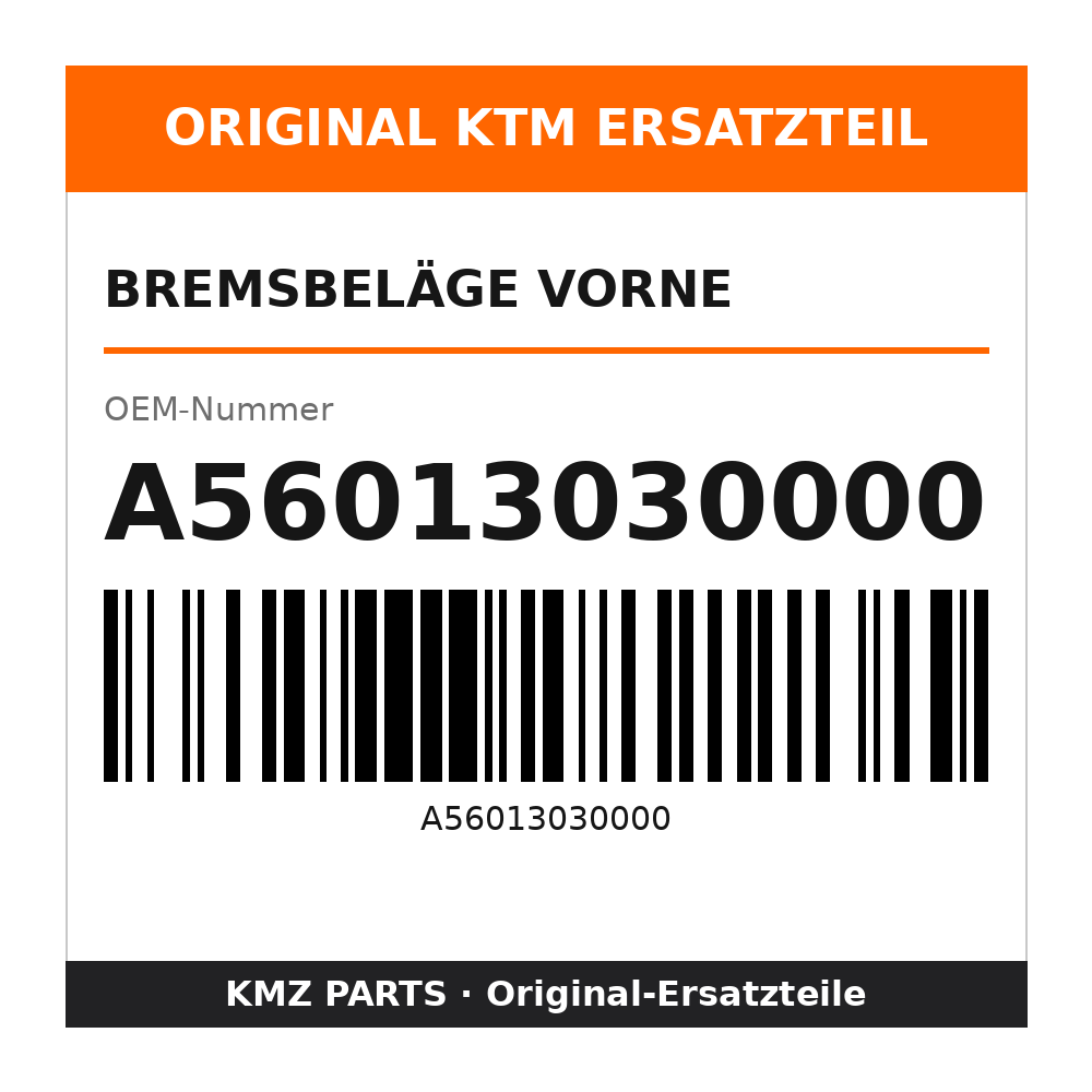 KTM Bremsbeläge vorne A56013030000