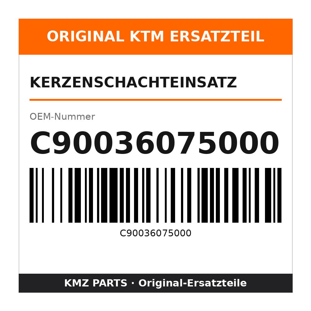 KTM Kerzenschachteinsatz C90036075000