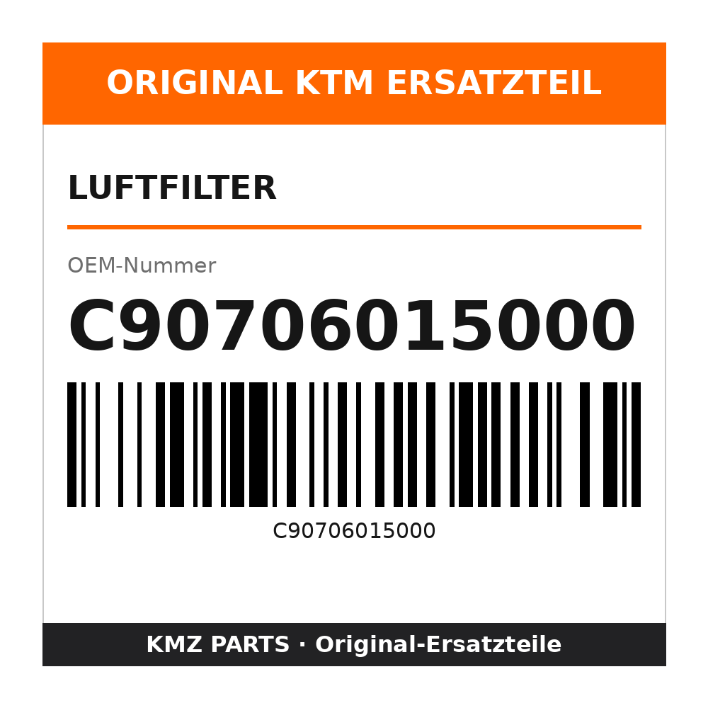 KTM Luftfilter C90706015000