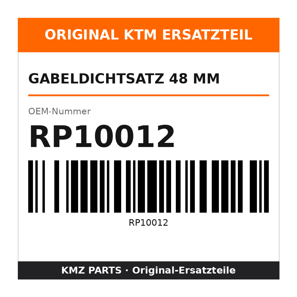 KTM Gabeldichtsatz 48 mm RP10012