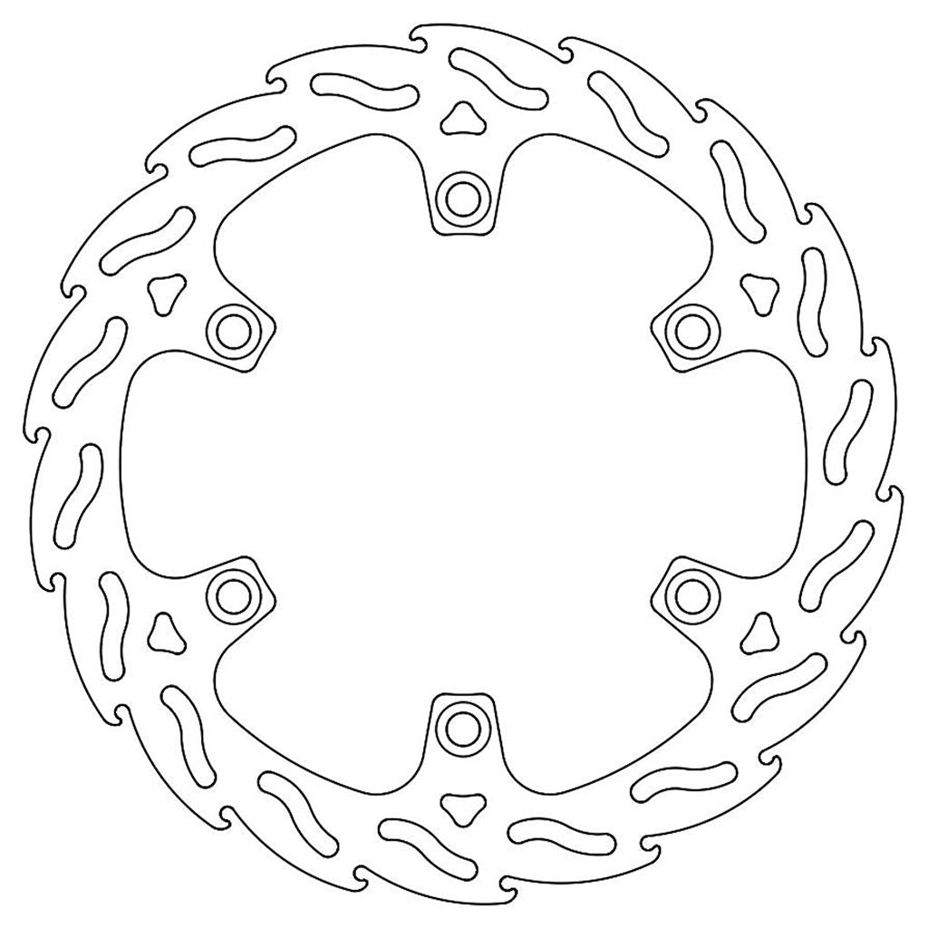 Moto-Master Bremsscheibe Flame vorn rechts starr mit ABE Ø 276 mm | LK 166 mm (Art. m110401)