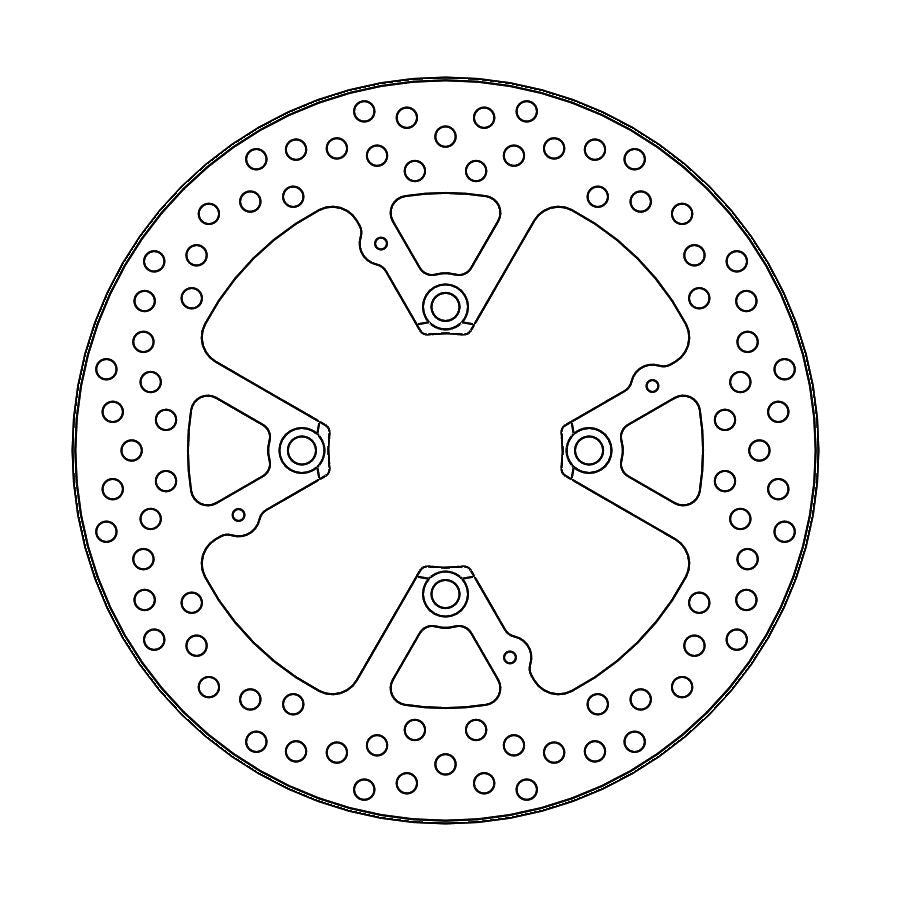 Moto-Master Bremsscheibe Halo hinten Ø 265 mm | LK 102 mm | 4 Loch | 6,0 mm stark | Bohrung 10 mm