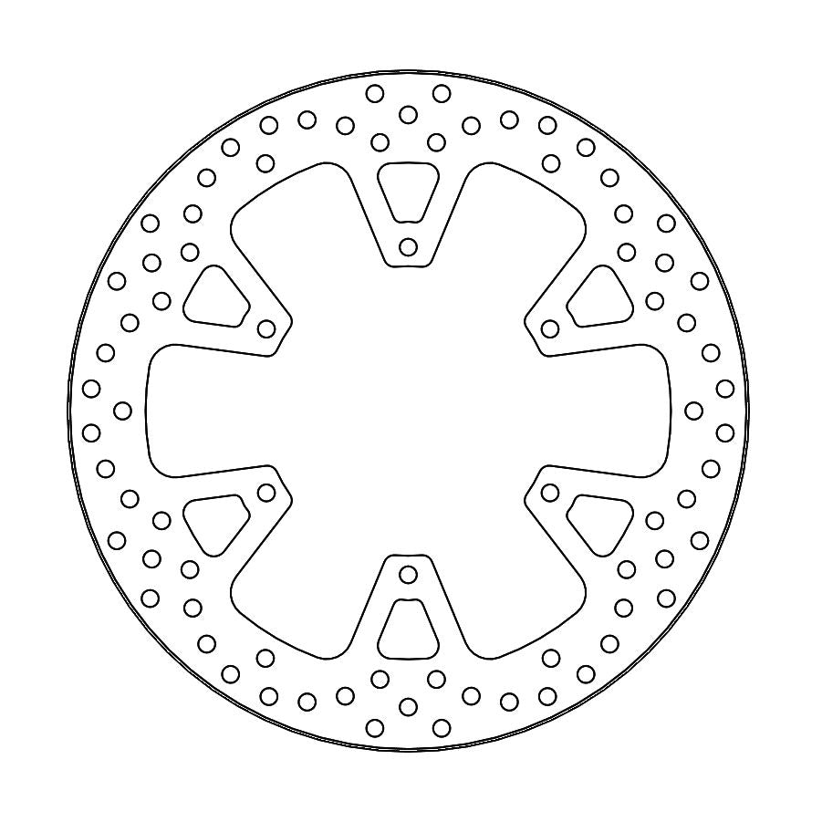 Moto-Master Bremsscheibe Halo hinten Ø 260 mm | LK 125 mm | 6 Loch | 5,0 mm stark | Bohrung 6,5 mm