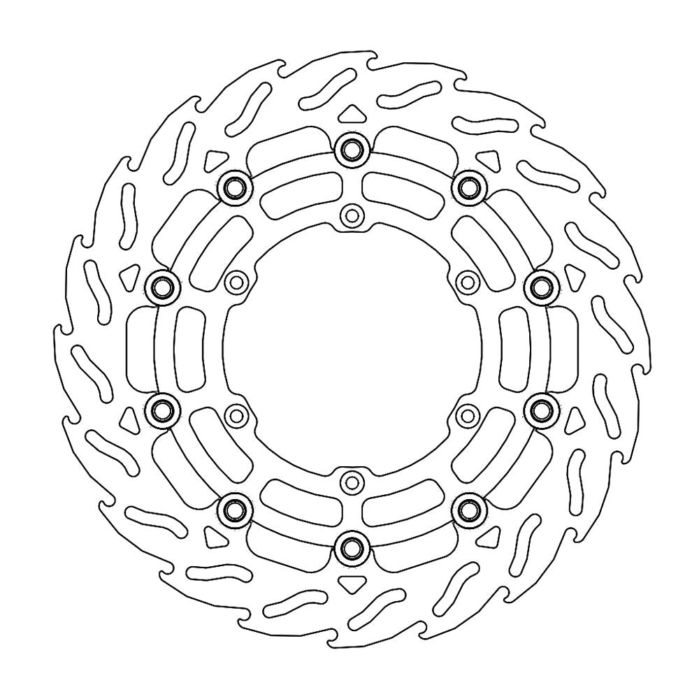 Moto-Master Bremsscheibe Flame vorn schwimmend Supermoto Racing 300 Ø 300 mm | LK 134 mm | 6 Loch