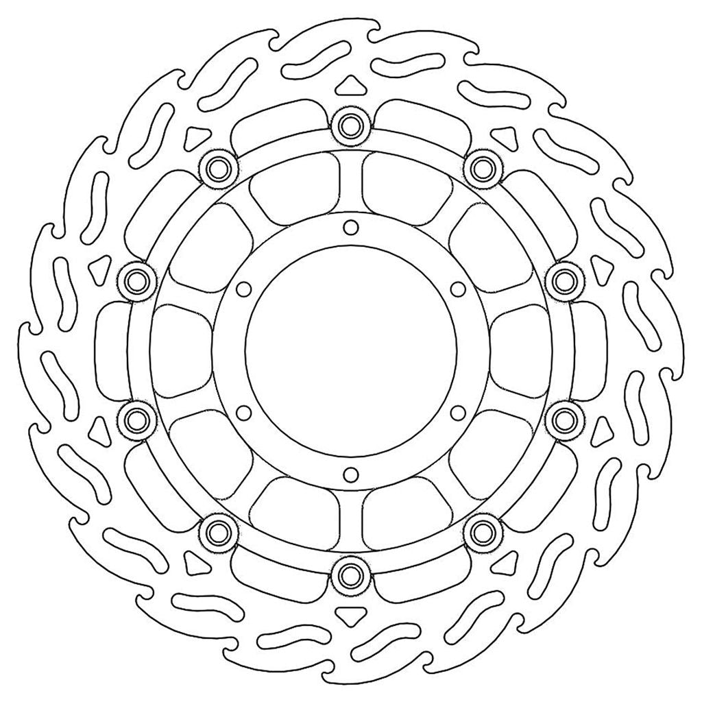 Moto-Master Bremsscheibe Flame vorn links schwimmend mit ABE Ø 296 mm | LK 110 mm (Art. m113055)