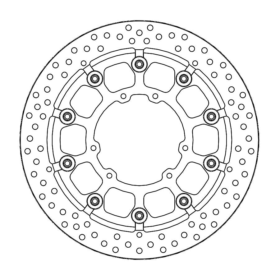 Moto-Master Bremsscheibe Halo T-Floater Supermoto Racing 300 Ø 300 mm | LK 117 mm | 6 Loch