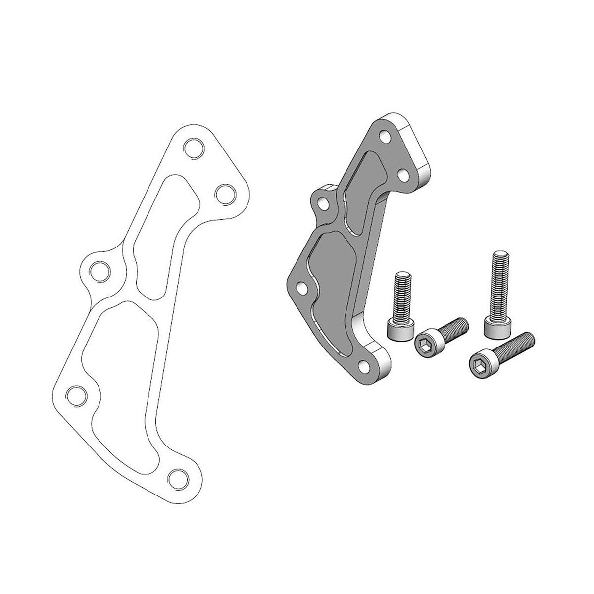 Moto-Master Bremssattel-Adapter Supermoto Racing Adapter 320 mm Ø (Art. m211127)
