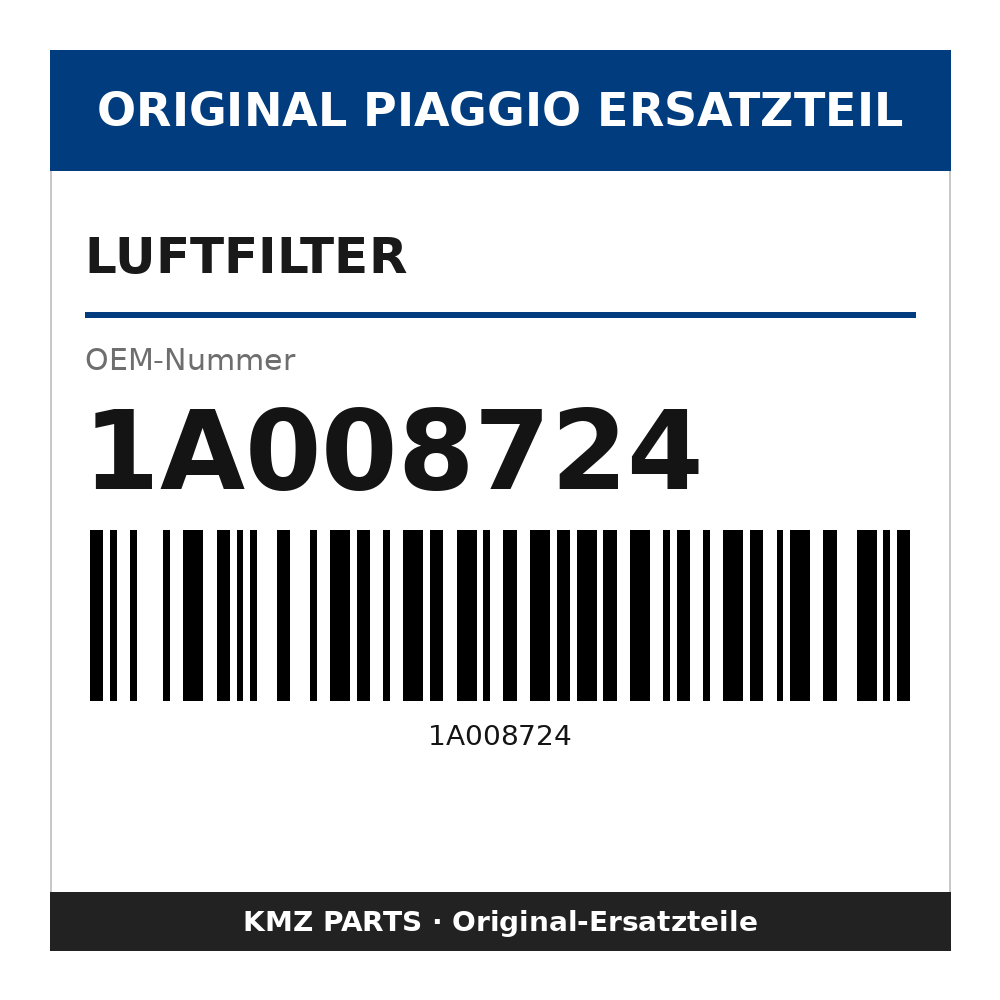 Piaggio Luftfilter 1A008724