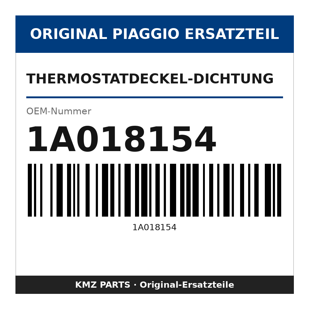 Piaggio Thermostatdeckel-Dichtung 1A018154