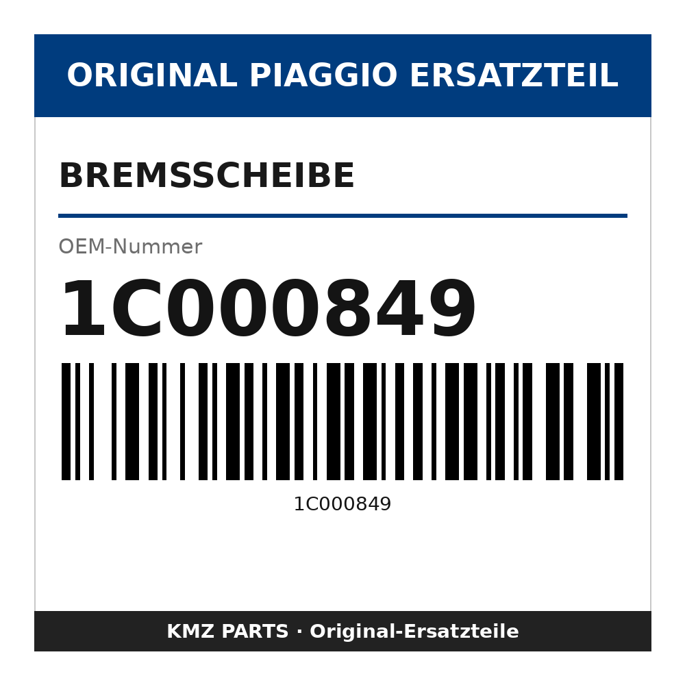 Piaggio Bremsscheibe 1C000849