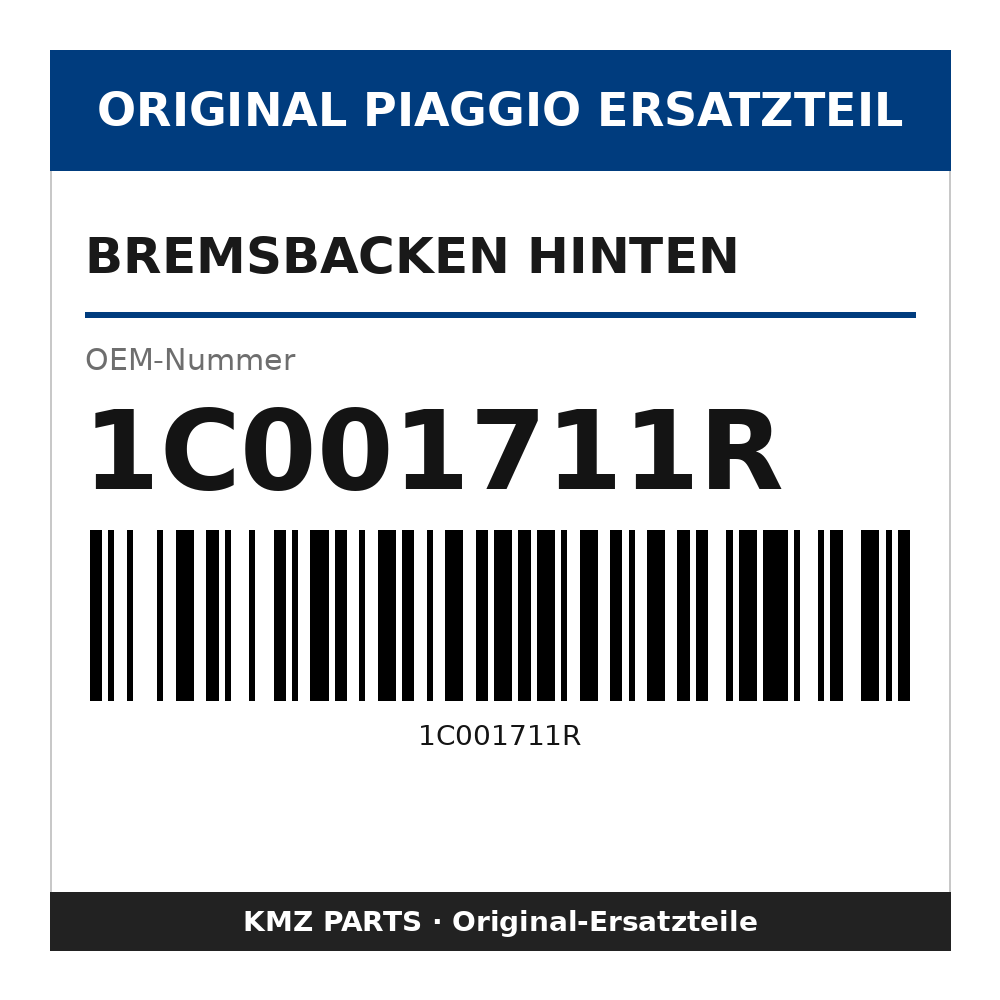 Piaggio Bremsbacken hinten 1C001711R