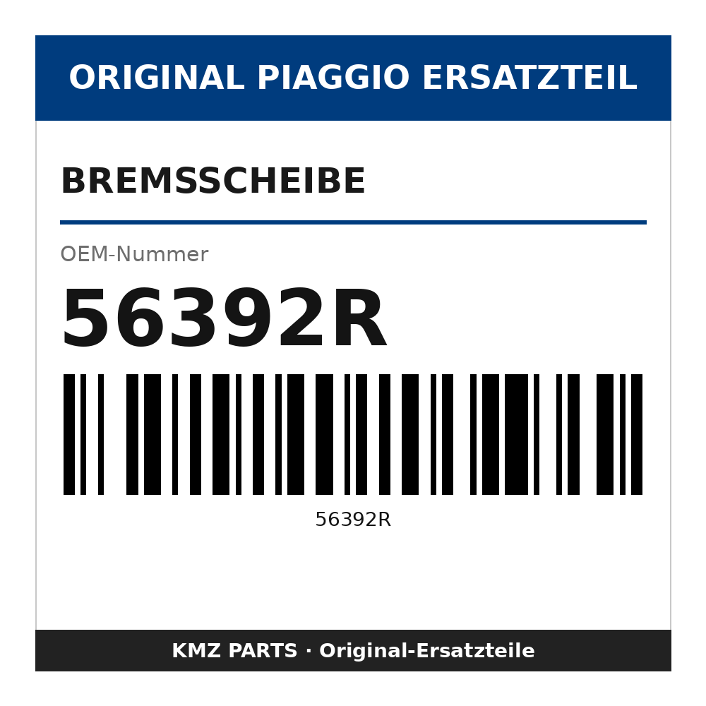 Piaggio Bremsscheibe 56392R