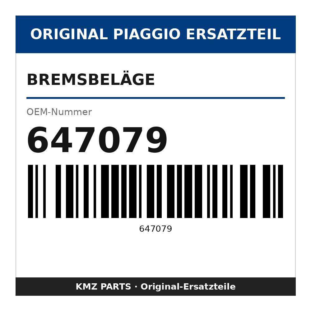 Piaggio Bremsbeläge 647079