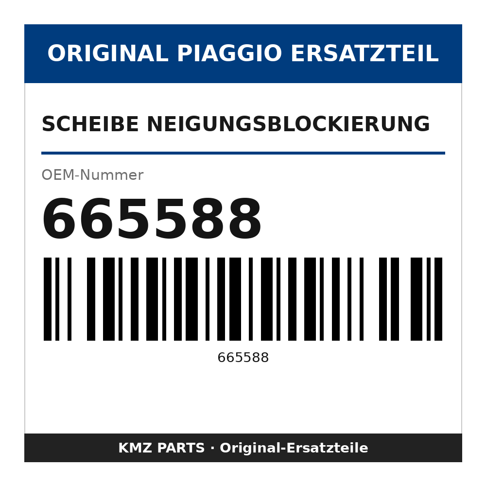 Piaggio Scheibe Neigungsblockierung 665588