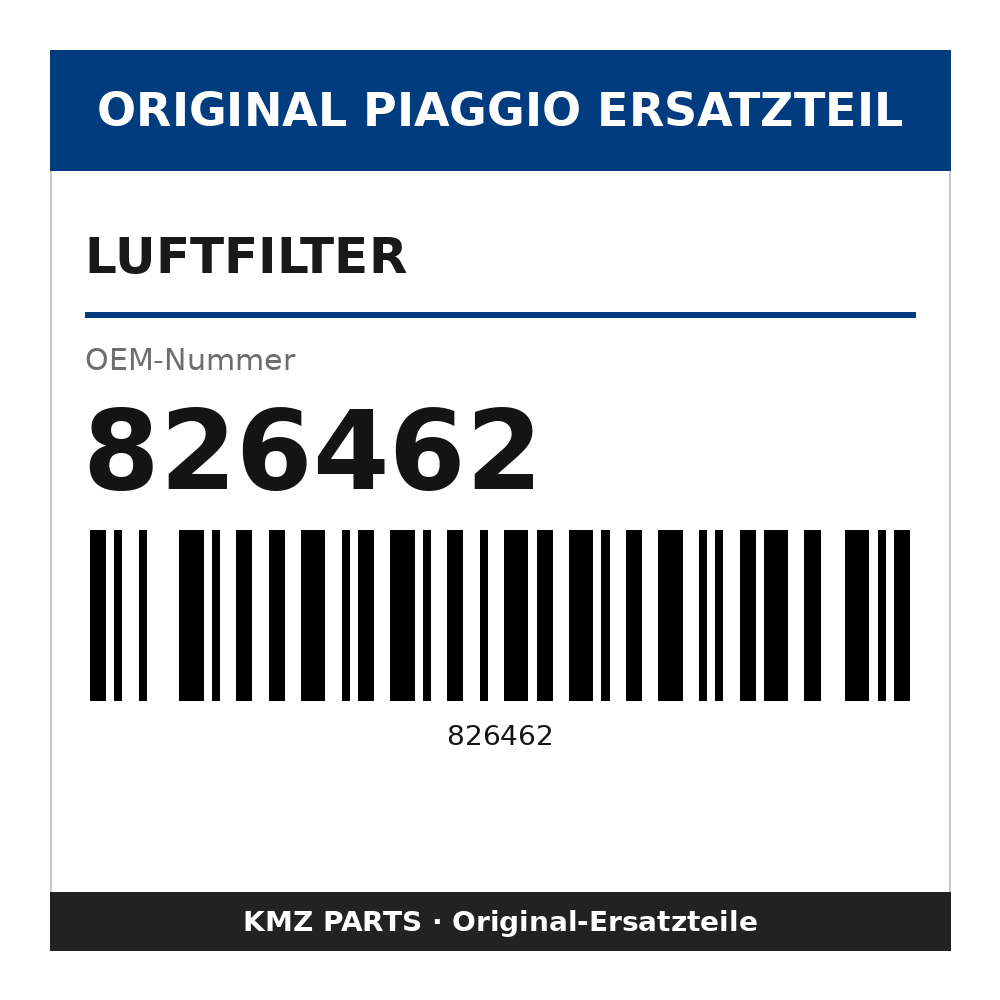 Piaggio Luftfilter 826462
