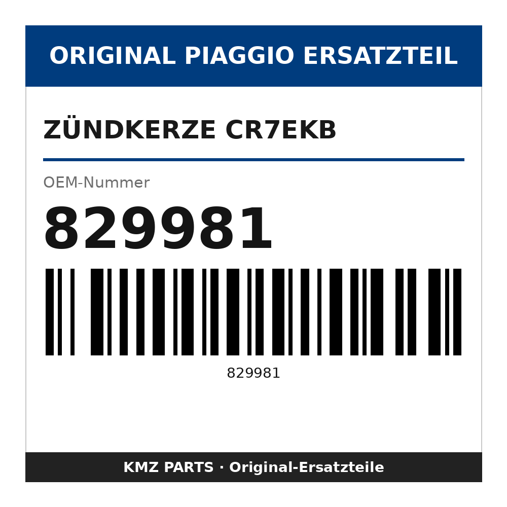 Piaggio Zündkerze CR7EKB 829981