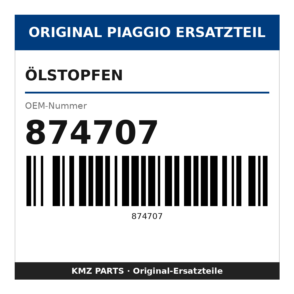 Piaggio Ölstopfen 874707