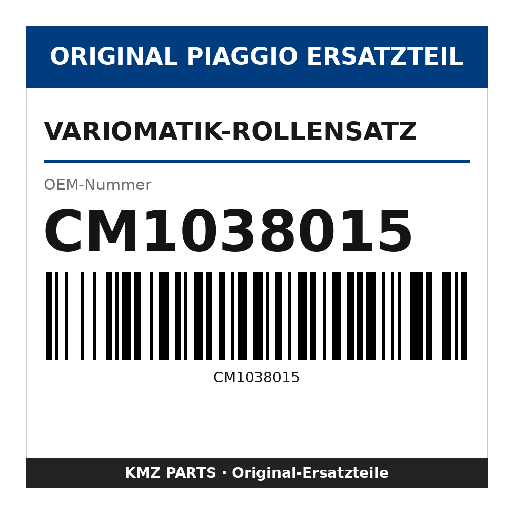 Piaggio Variomatik-Rollensatz CM1038015
