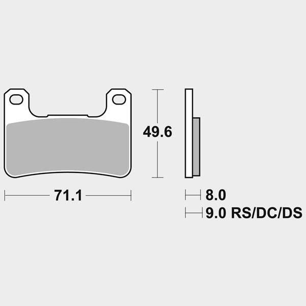 BRAKING RACING Bremsklotz 898 (SBS 806)