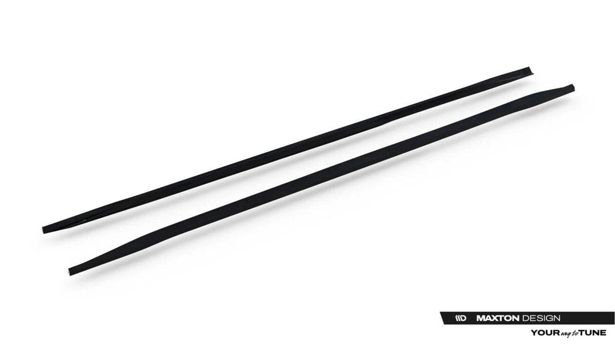 Seitenschweller Ansatz (Paar) passend für Audi A8 S-Line Long D5 / D5 Facelift schwarz Hochglanz