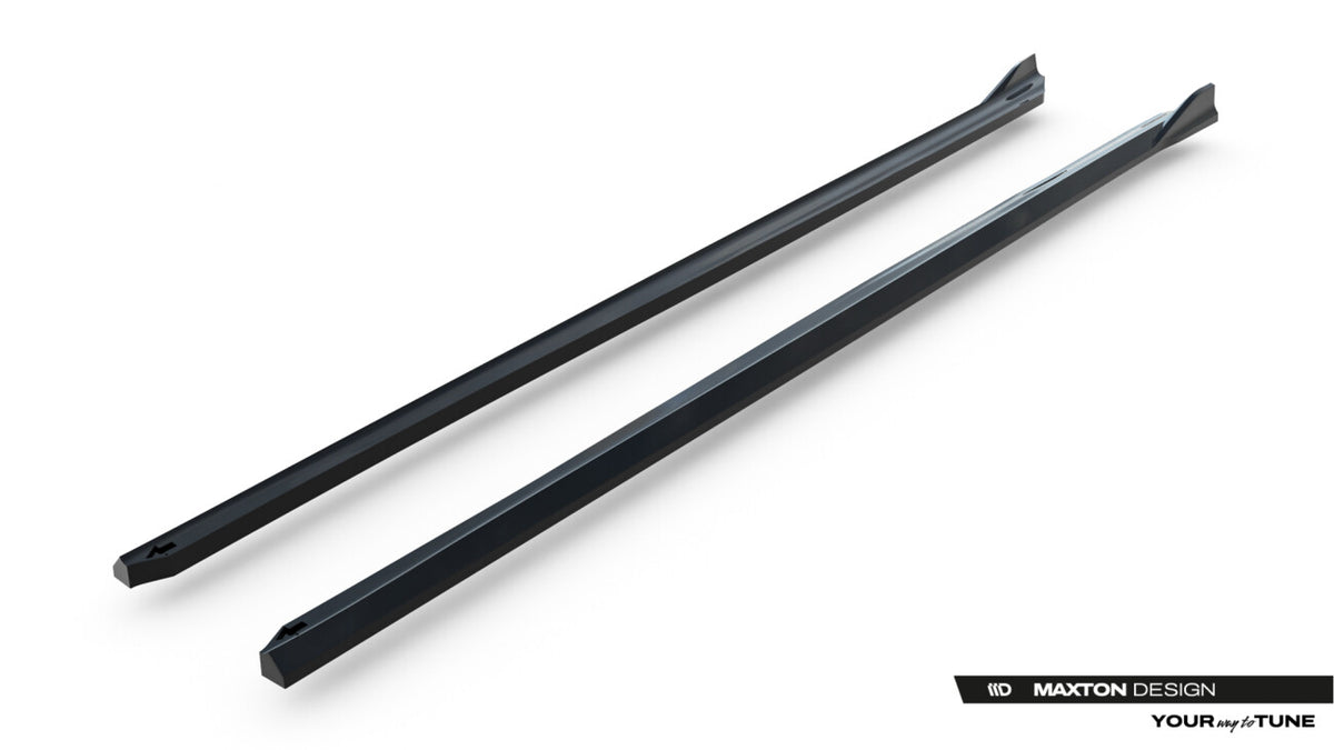 Seitenschweller Ansatz (Paar) passend für BMW 3er Sportline Limousine / Touring F30 / F31 schwarz Hochglanz