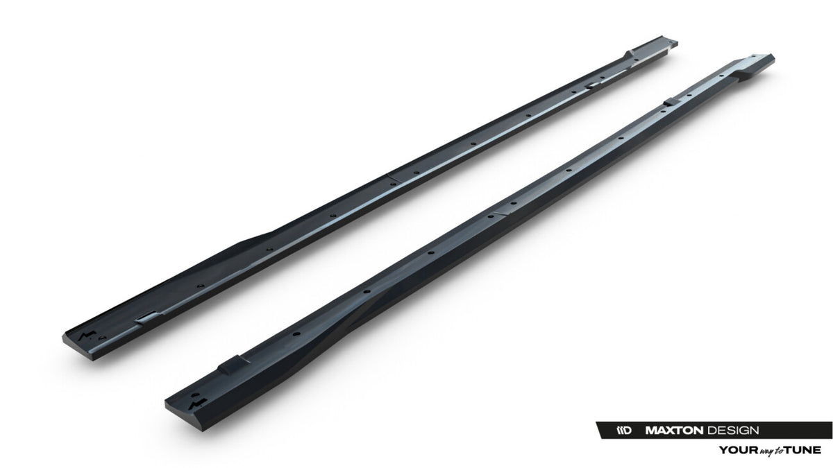 Seitenschweller Ansatz (Paar) passend für Ford Transit Custom MSRT Mk2 schwarz Hochglanz