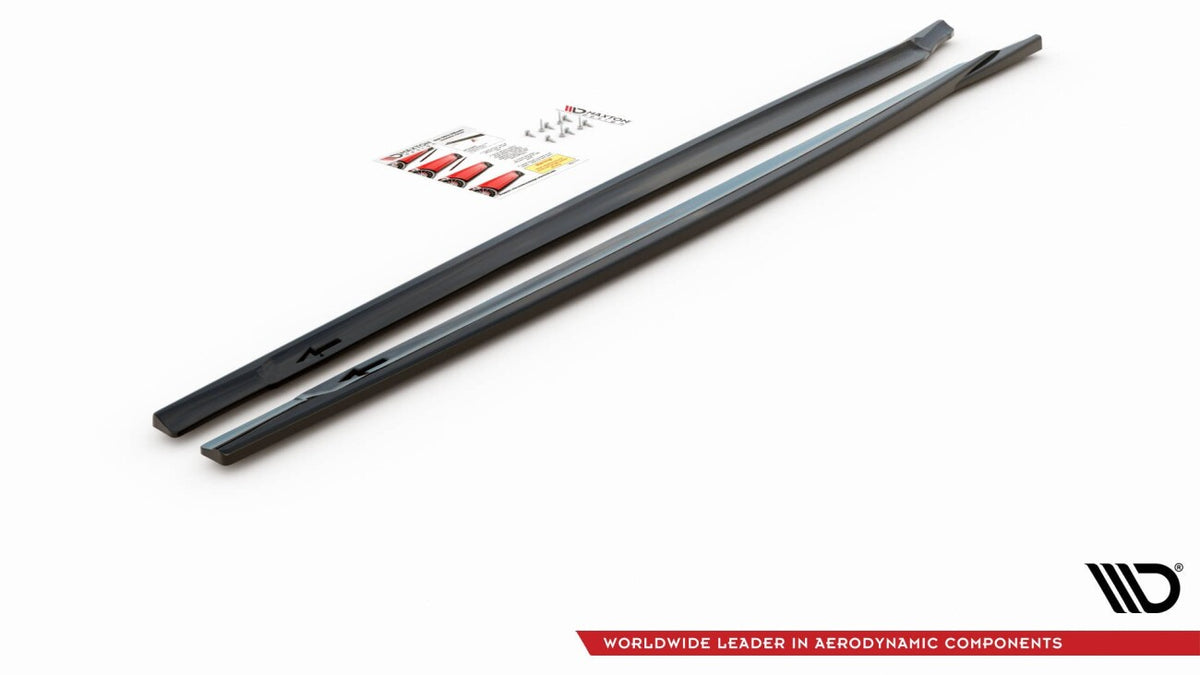 Seitenschweller Ansatz (Paar) passend für Mini Countryman Mk2 F60 JCW schwarz Hochglanz