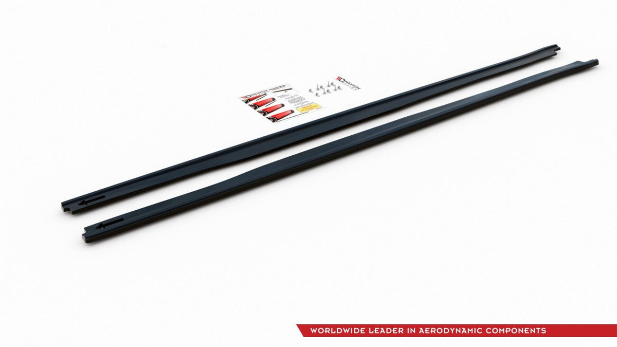 Seitenschweller Ansatz (Paar) passend für Toyota Corolla XII Limousine schwarz Hochglanz