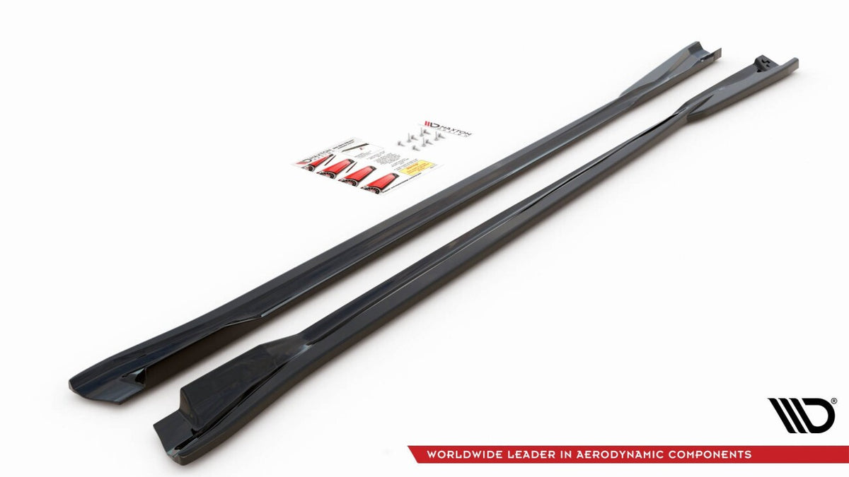 Seitenschweller Ansatz (Paar) passend für VW Arteon R/ R-Line Limousine / Shooting Brake Mk1 FL schwarz Hochglanz