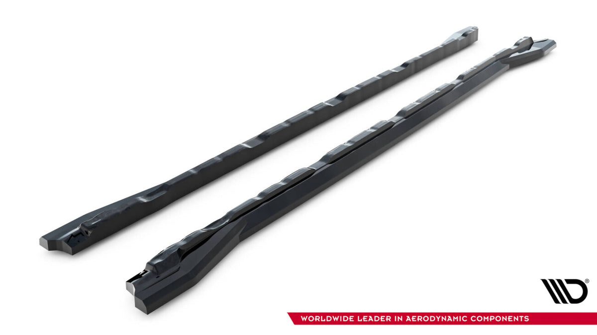 Seitenschweller Ansatz (Paar) passend für VW Atlas R-Line Mk1 FL 2 schwarz Hochglanz