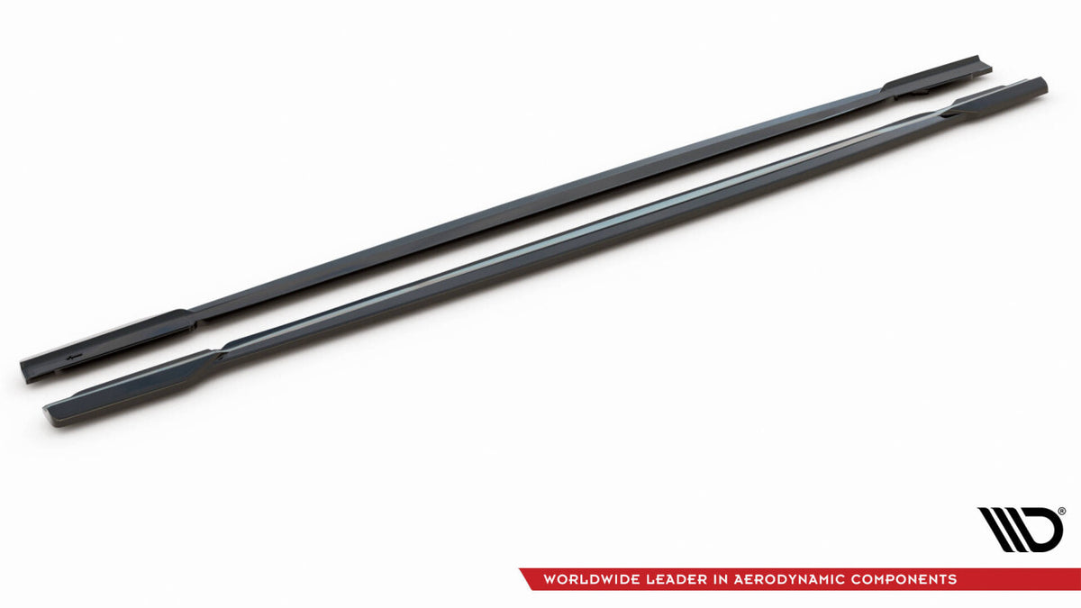 Seitenschweller Ansatz (Paar) V.1 passend für Audi RS6 C8 / C8 FL schwarz Hochglanz