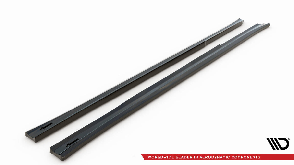 Seitenschweller Ansatz (Paar) V.1 passend für BMW X3 M40d / M40i / M-Paket G01 schwarz Hochglanz