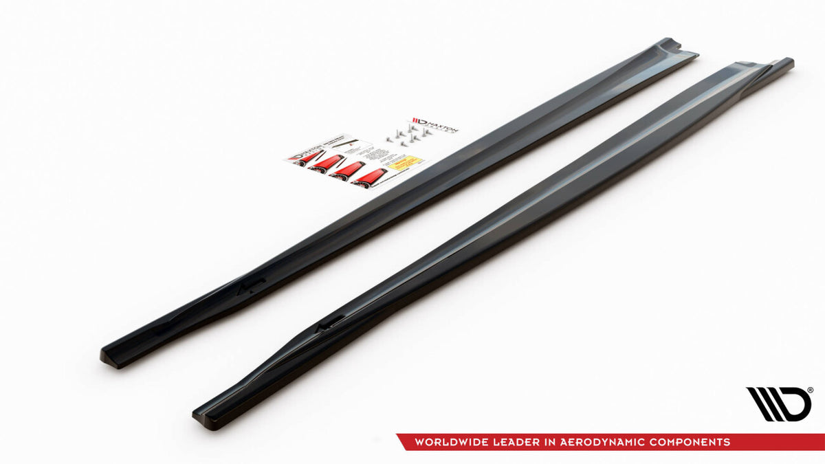 Seitenschweller Ansatz (Paar) V.1 passend für BMW X5 M F85 schwarz Hochglanz