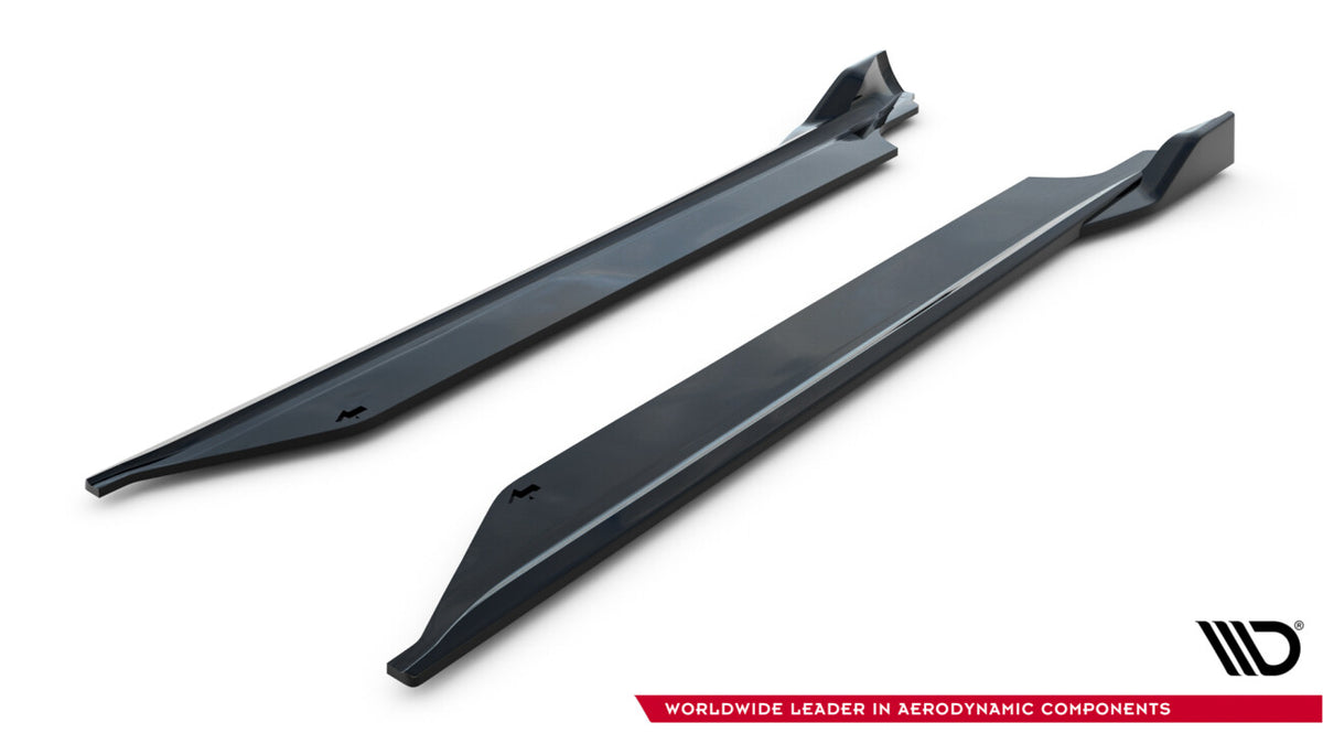Seitenschweller Ansatz (Paar) V.2 passend für Porsche 911 Carrera Sport Design 992 schwarz Hochglanz