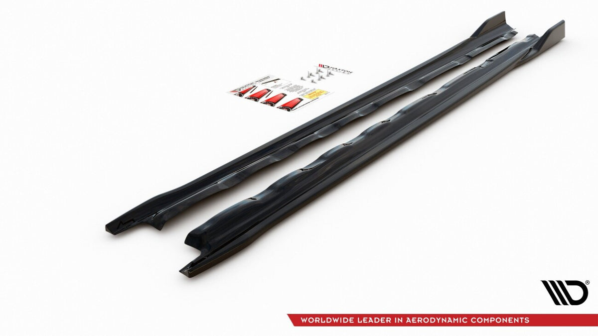 Seitenschweller Ansatz (Paar) V.2 passend für VW Golf Mk8 schwarz Hochglanz