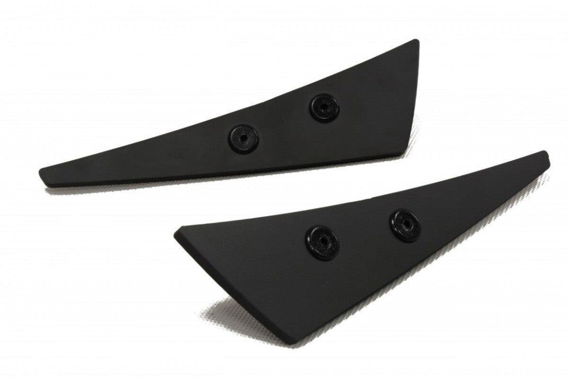 Stoßstangen Flaps Wings vorne Canards passend für Subaru Impreza WRX STI (BLOBEYE) schwarz matt
