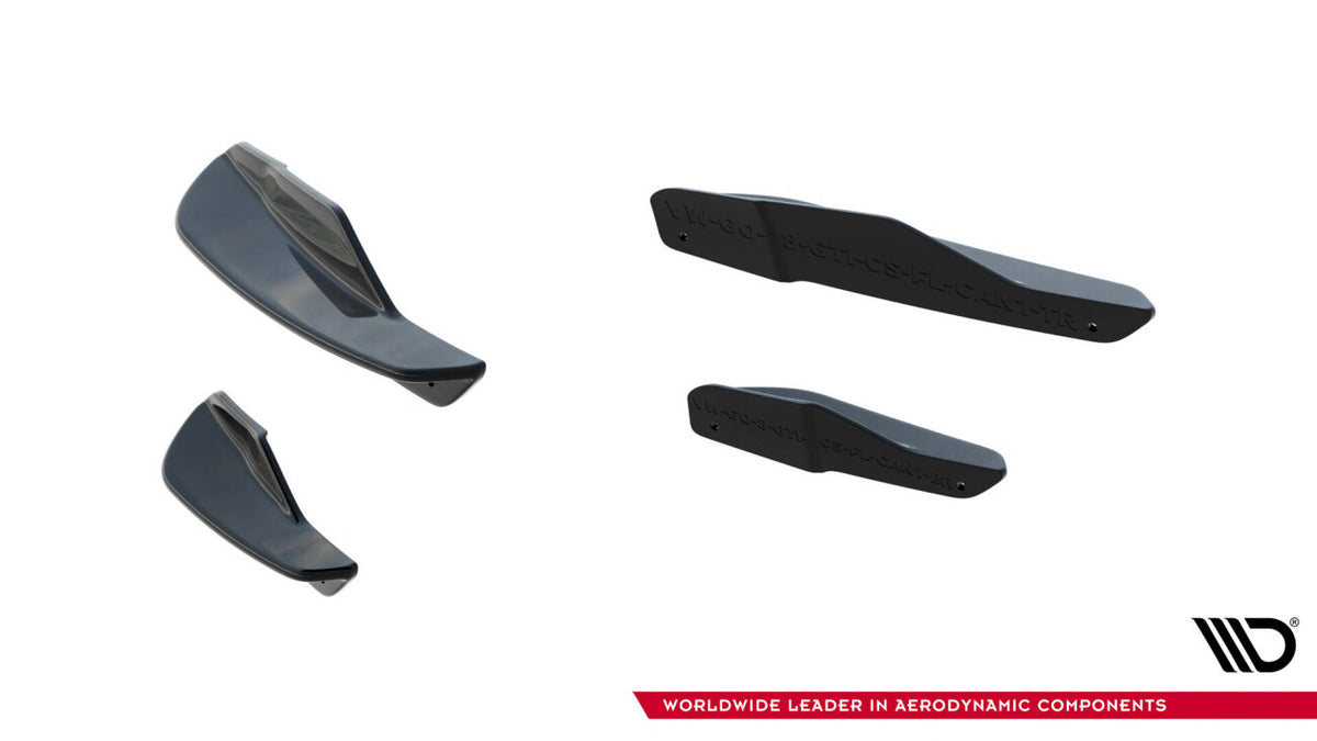 Stoßstangen Flaps Wings vorne Canards passend für VW Golf GTI Clubsport Mk8 FL