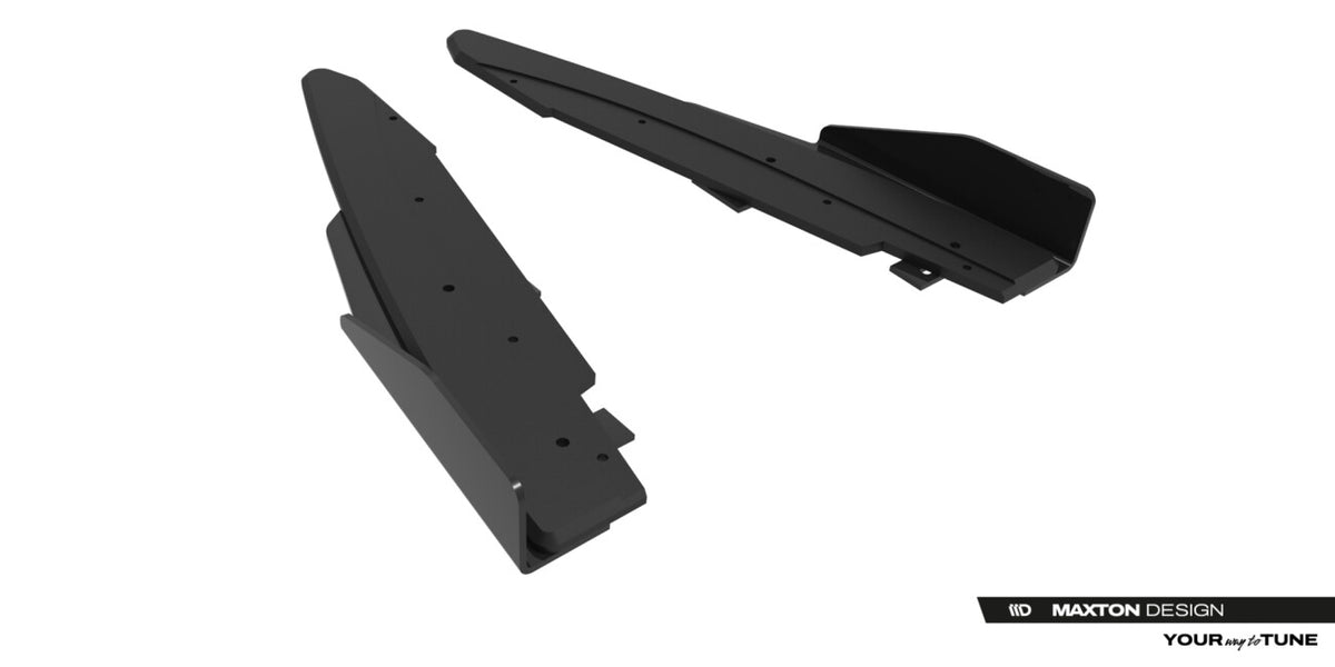 Street Pro Diffusor Flaps passend für Ford Mustang Dark Horse Mk7 schwarz matt + Hochglanz Flaps