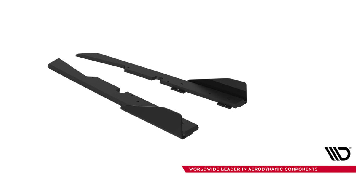 Street Pro Diffusor Flaps passend für Ford Subaru Impreza WRX STI Mk3 FL schwarz matt + Hochglanz Flaps